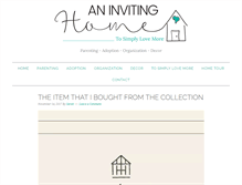 Tablet Screenshot of aninvitinghome.com